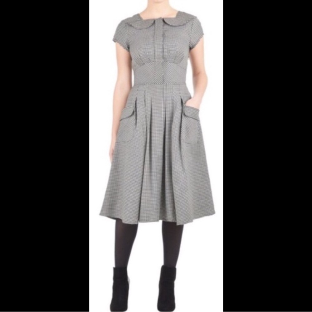 Eshakti hounds tooth retro style fit & flare